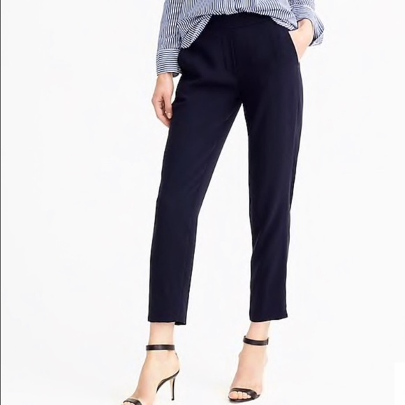 J. Crew Black Easy Cropped Pants Size 4 - Picture 1 of 9